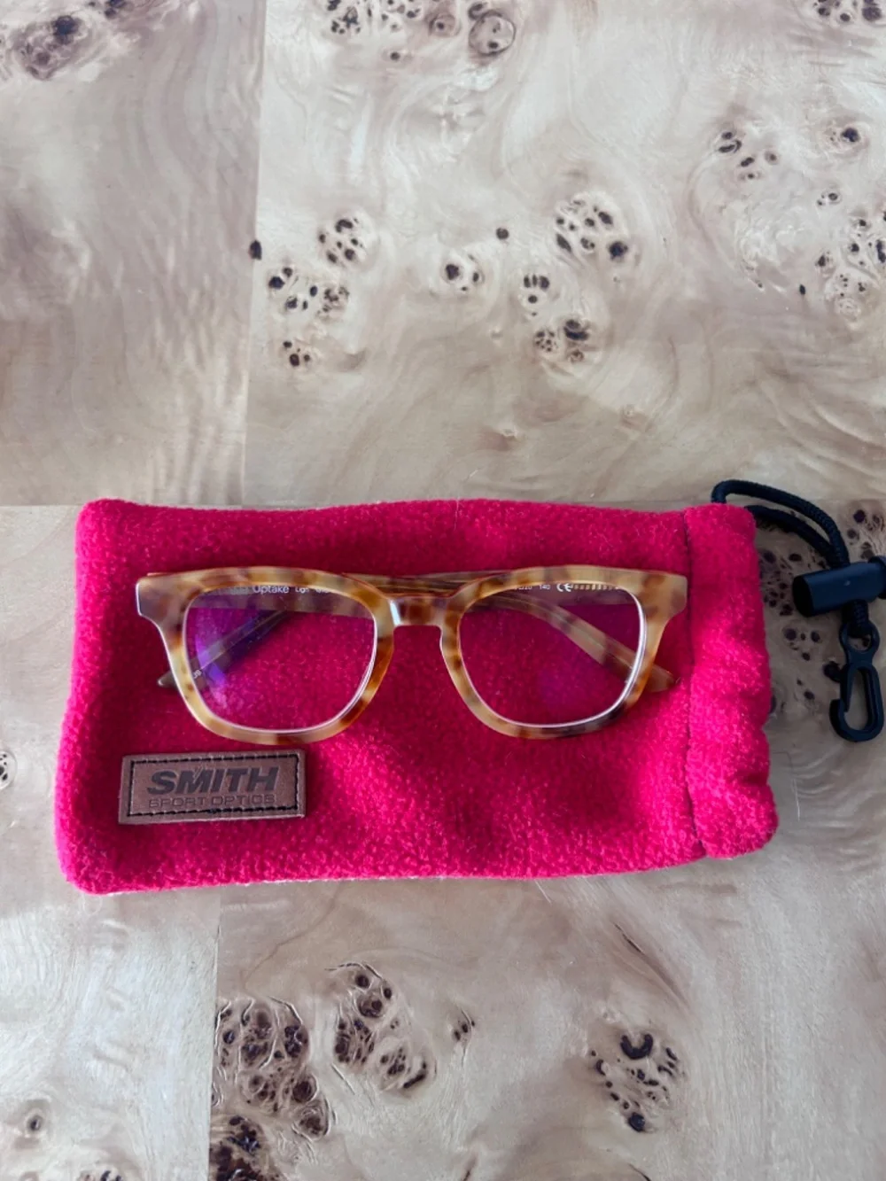 $300 NEW Smith Optics Square Eyeglasses Frames Light Havana Tortoise 48-20-140